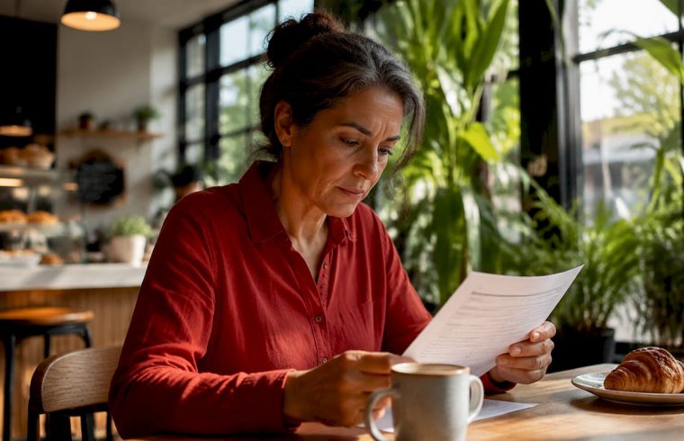 Customer reviewing car service authorization form