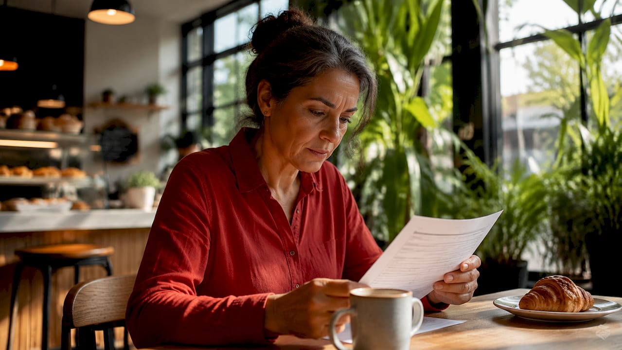 Customer reviewing car service authorization form