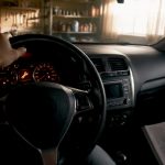 Illuminated car dashboard service maintenance light