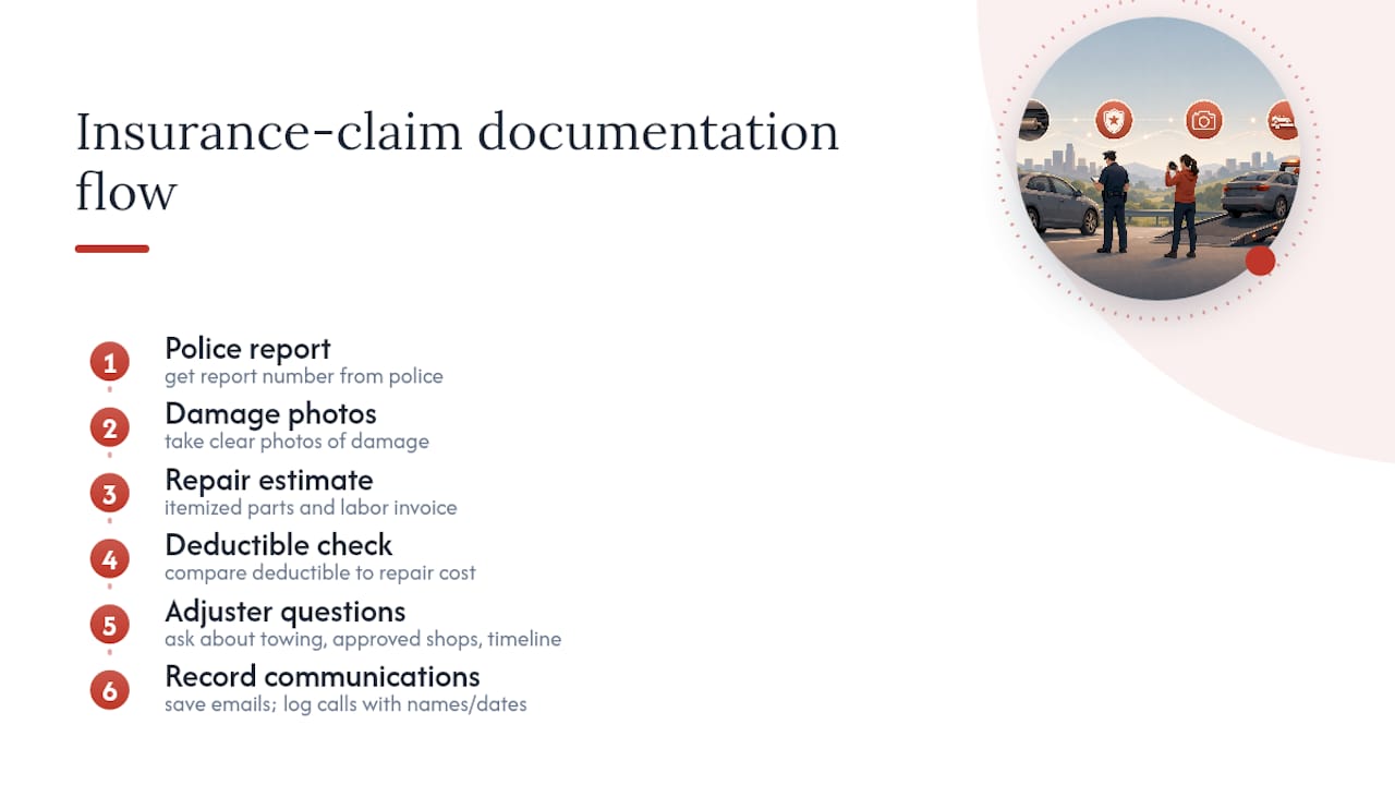 Insurance claim documentation flow