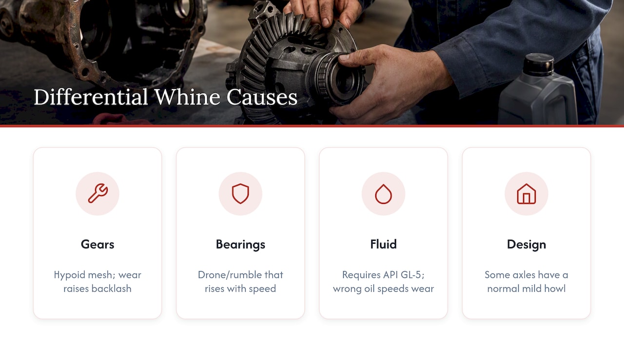 Four causes of differential whine