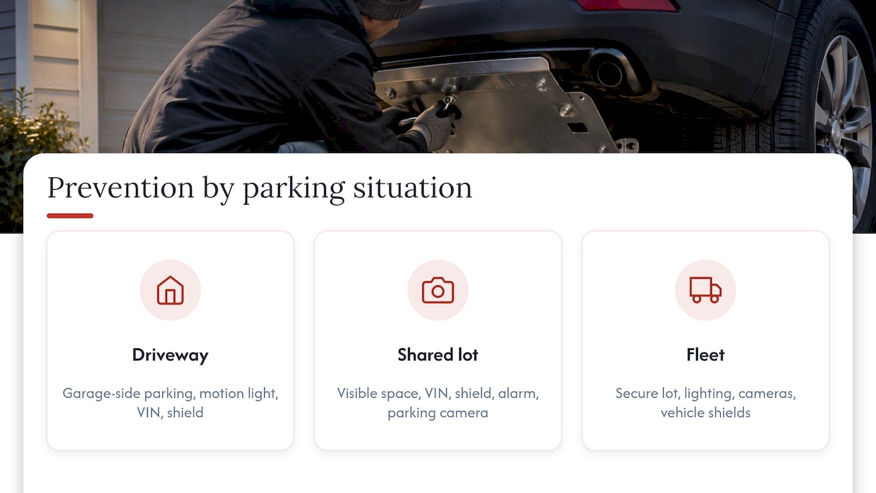 Protection layers for three parking situations