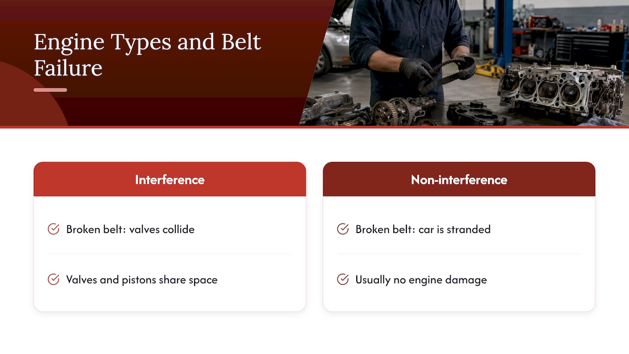 What a timing belt does, and why failure is expensive — overview diagram